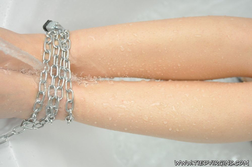 Chained up in the bath and ready for punishment #72094454