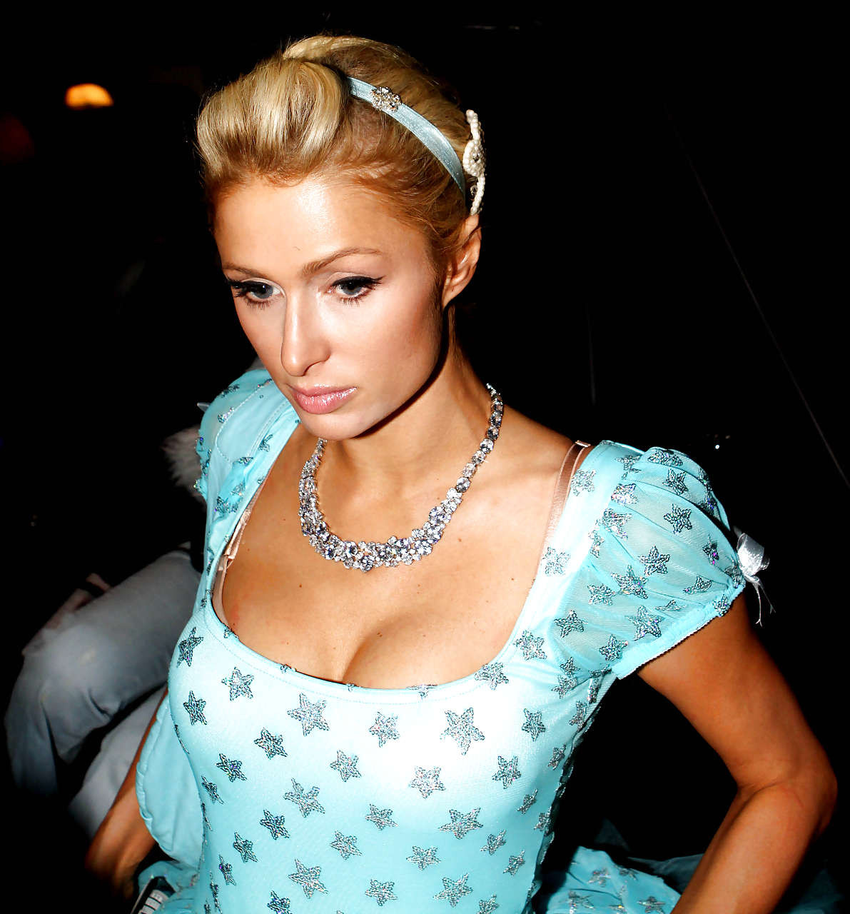 Paris Hilton showing little of her ass in short helloween costume #75283715