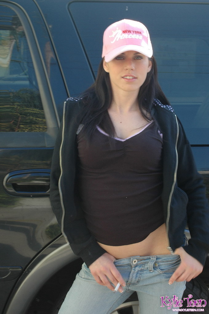 Sexy amateur in the parking lot #74948715