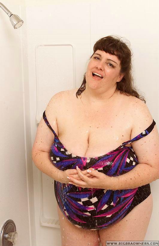 huge fat BBW woman in bikini with big tits #73199708