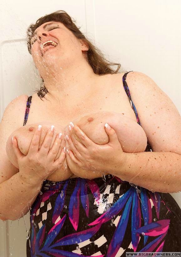 huge fat BBW woman in bikini with big tits #73199734