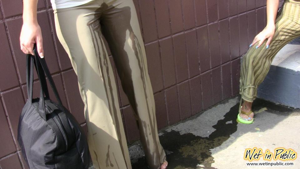 Two chicks don't make it home in time and end up wetting their pants #78594724