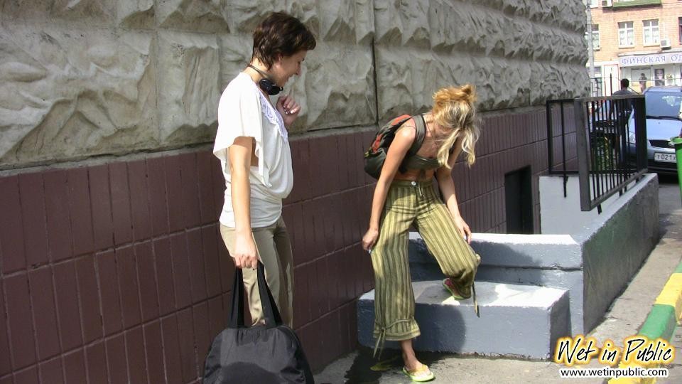 Two chicks don't make it home in time and end up wetting their pants #78594758