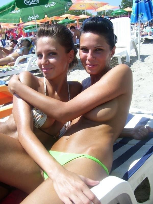 Observe these amateur nudists enjoy at a community seashore #72244931