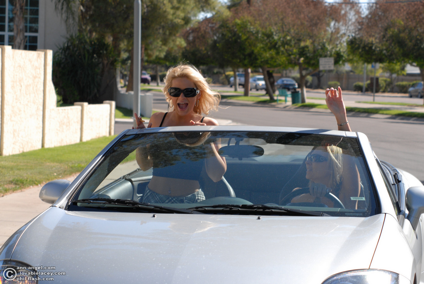 Schoolgirls Driving #67839742