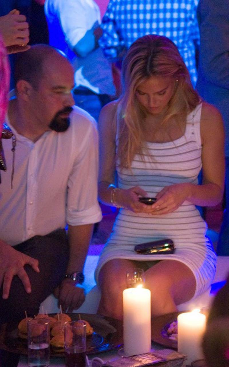 Bar Refaeli flashing panties upskirt and showing pookies in tight dress paparazz #75303447