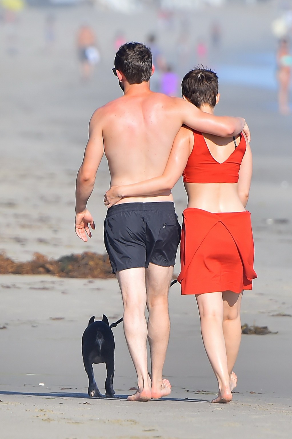 Kate Mara busty in belly top and mini skirt at the beach #75153096
