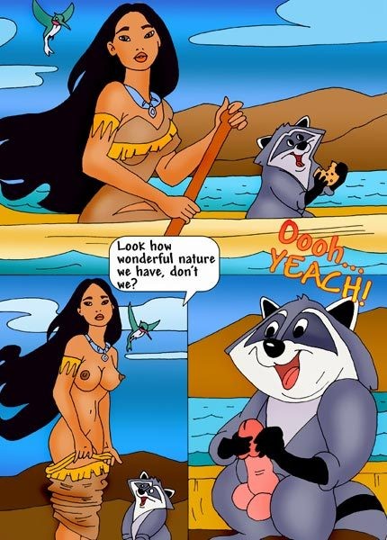 Hübsche Pocahontas mit wackelnden Brüsten erhält Sperma
 #69550386