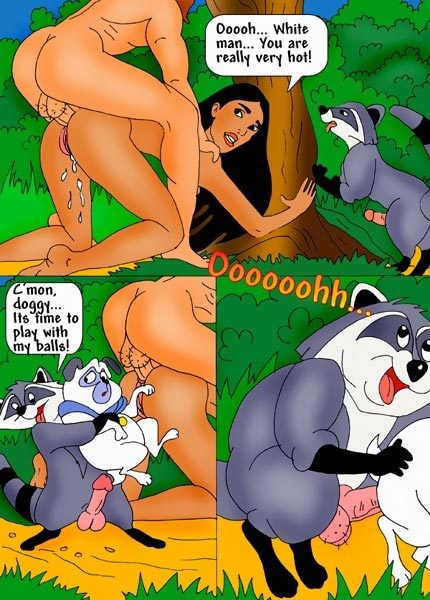 Lovely Pocahontas with jiggling breasts receives cum #69550485