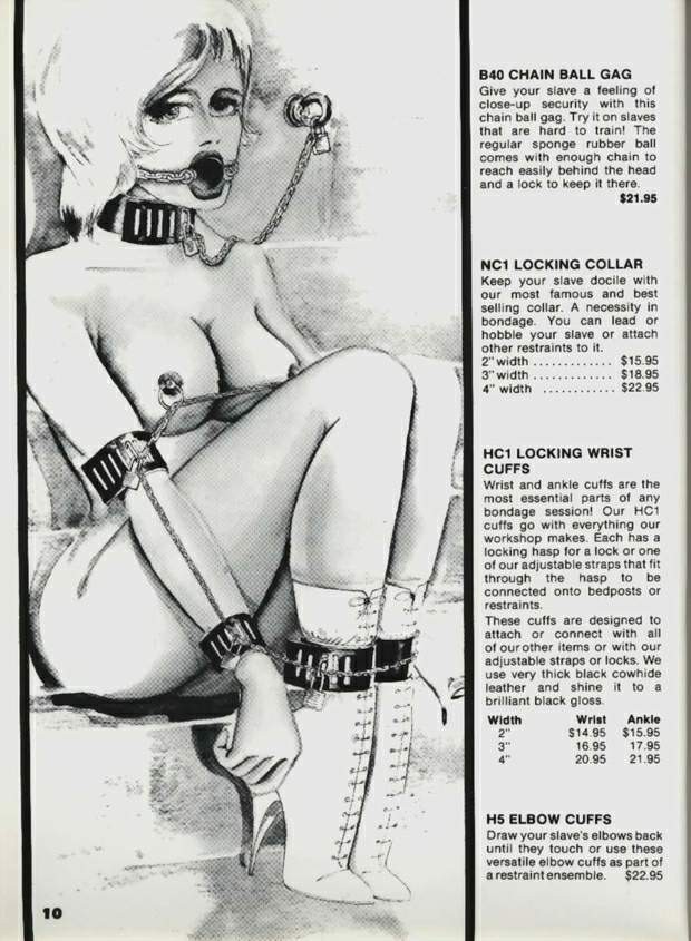 Vintage weiblichen illustrierten Bondage-Katalog
 #69720604
