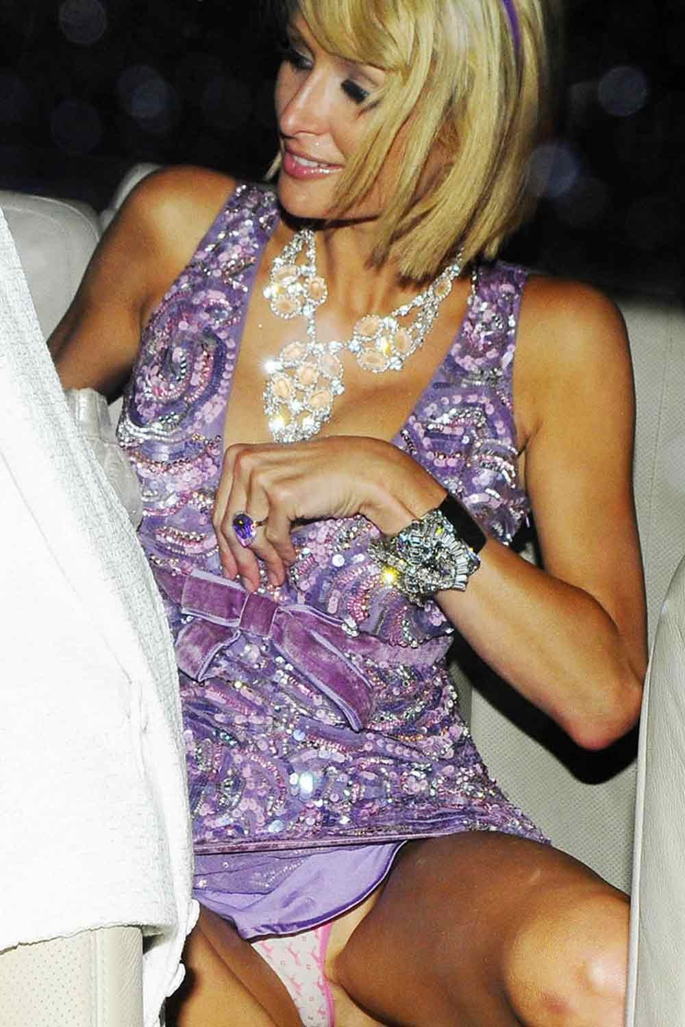 Paris Hilton upskrit of her pink panties #75370398