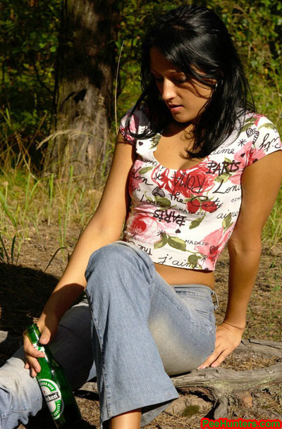 Beautiful teen peeing in the forest #78616666