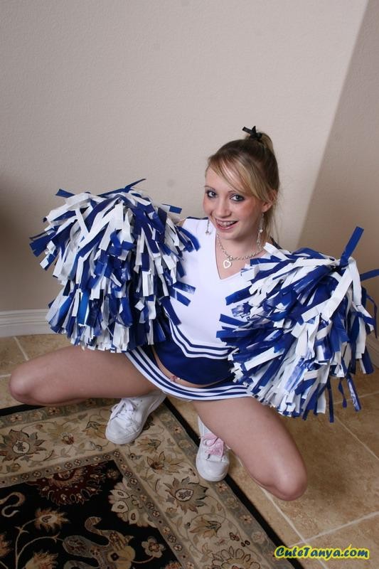 Cheerleader Cute Tanya shows pussy #75469954