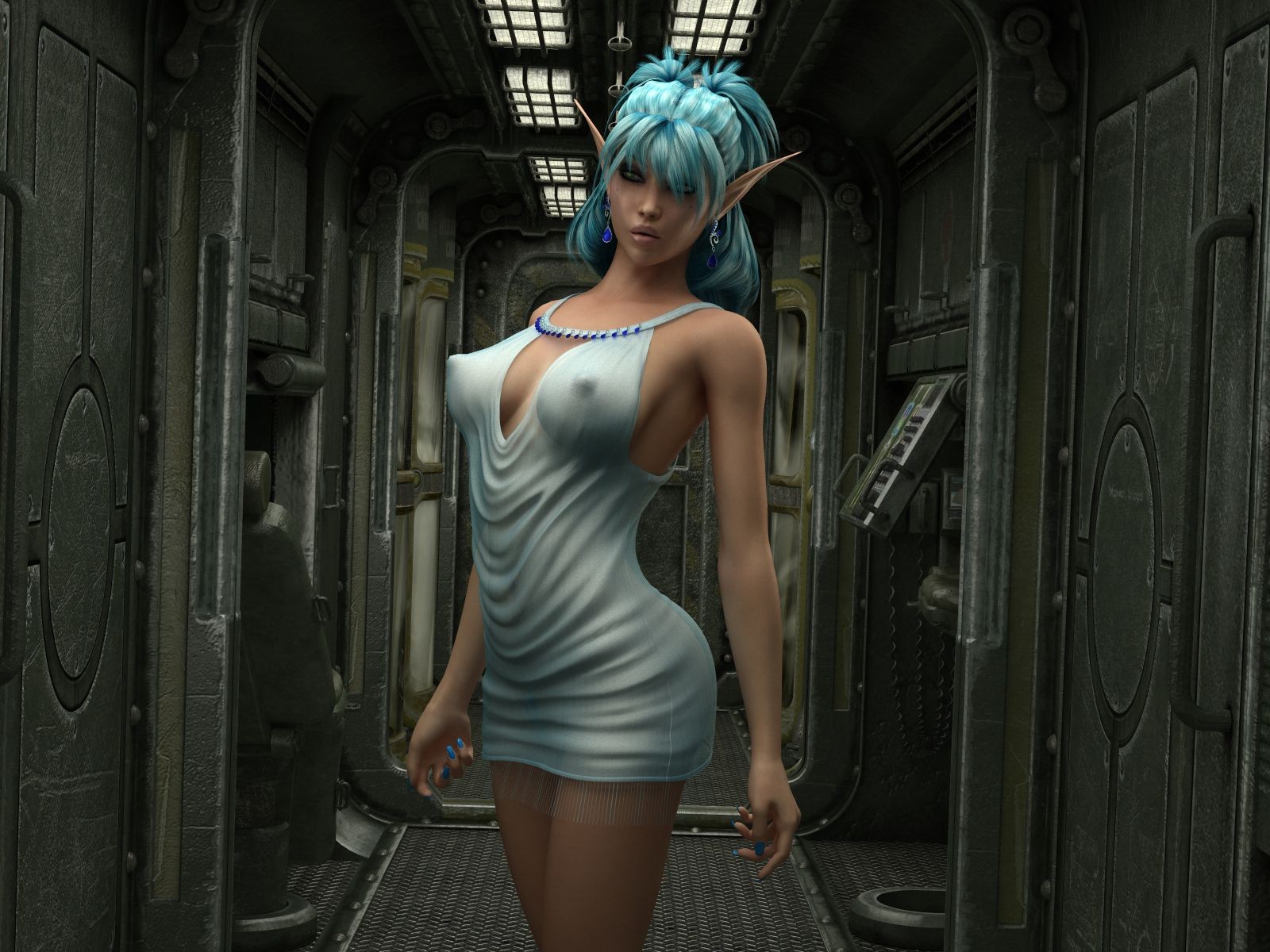 Bella elfa giovane 3d con i capelli blu scopata duramente da un alieno con un cazzo enorme
 #69525253