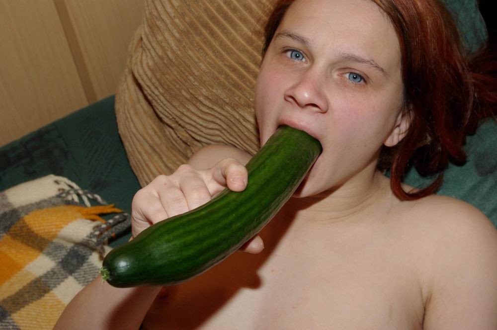 babe toying huge cucumber up her ass #68633724