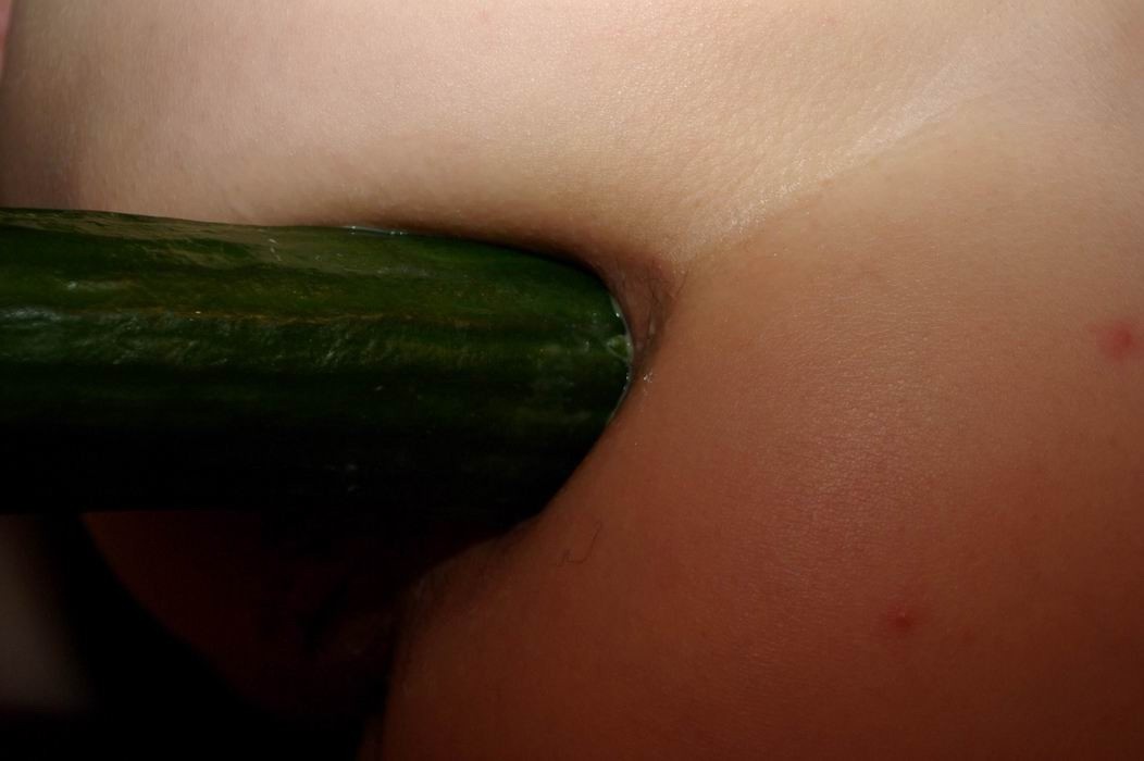 babe toying huge cucumber up her ass #68633746
