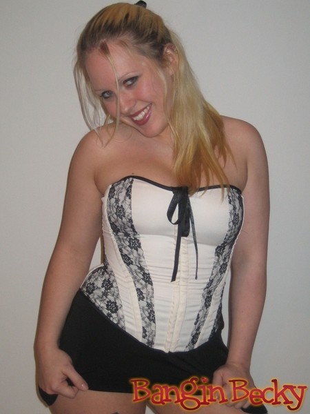 Hot Becky in Her Sexy White Corset #75499055