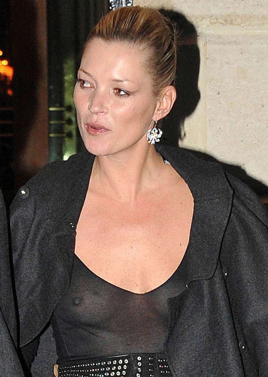 Kate Moss showing her nice small tits and pussy in nude photoshoot on beach #75355626