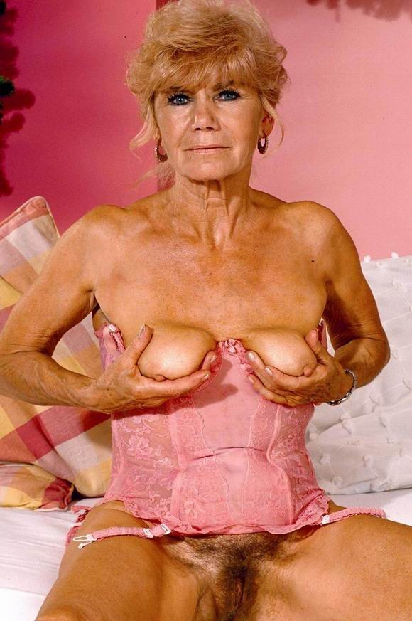 very old granny showing off her hairy pussy #77199108