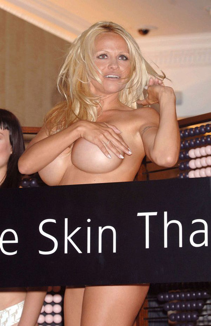 Celebrity with boobs Pamela Anderson sucking hard cock #75410668