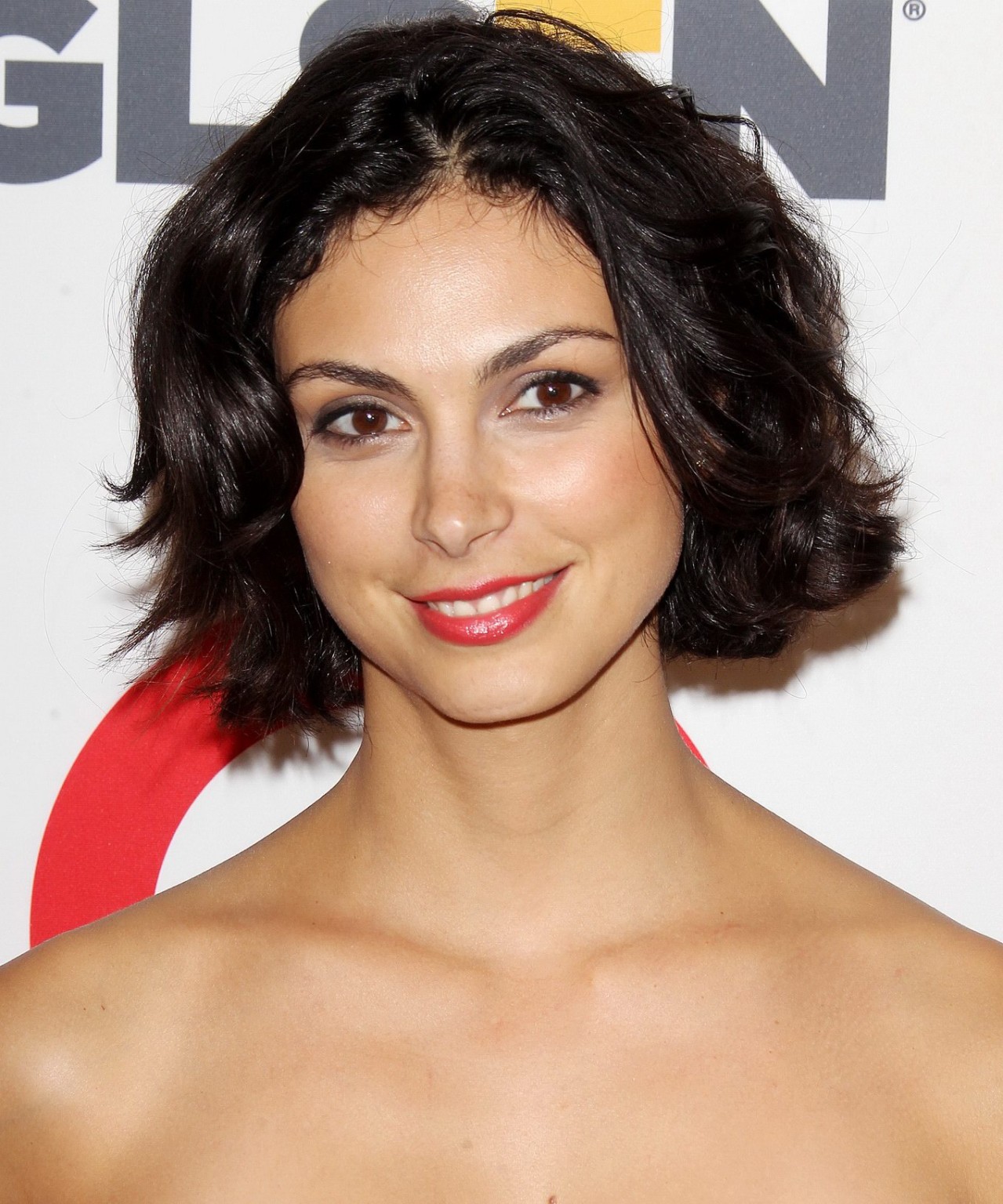 Morena Baccarin busty wearing a strapless black dress at the 10th Annual GLSEN R #75183620