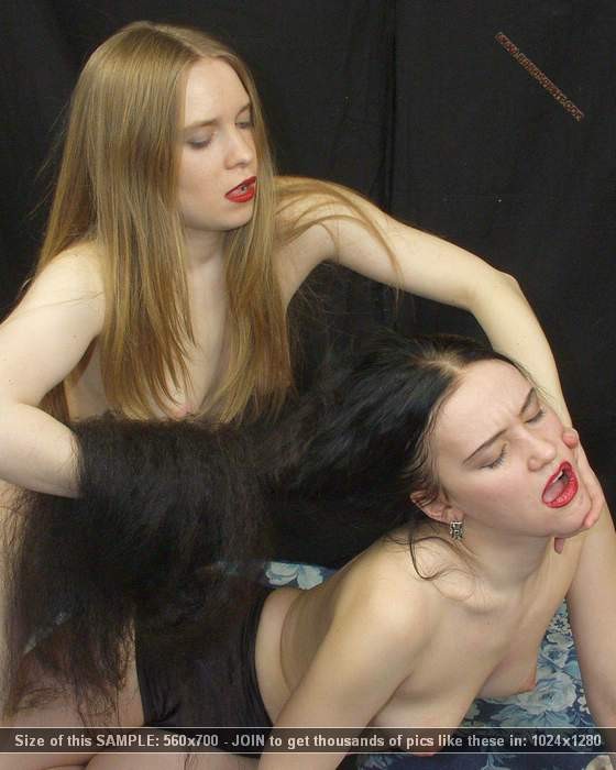 Breast-biting and hair-pulling girls #71026247