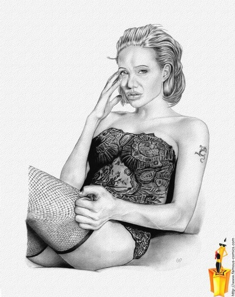 Famous nude celebrities in dirty poses in comics style #69715231