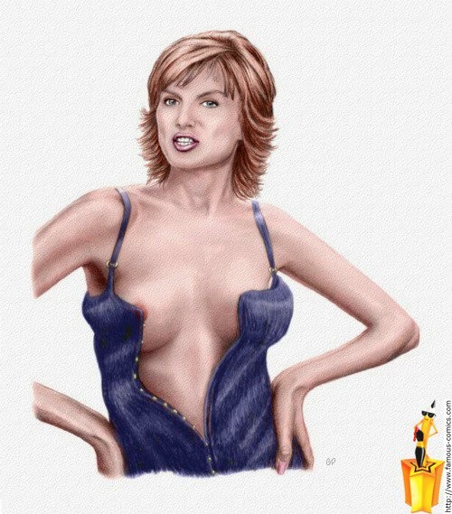 Famous nude celebrities in dirty poses in comics style #69715303