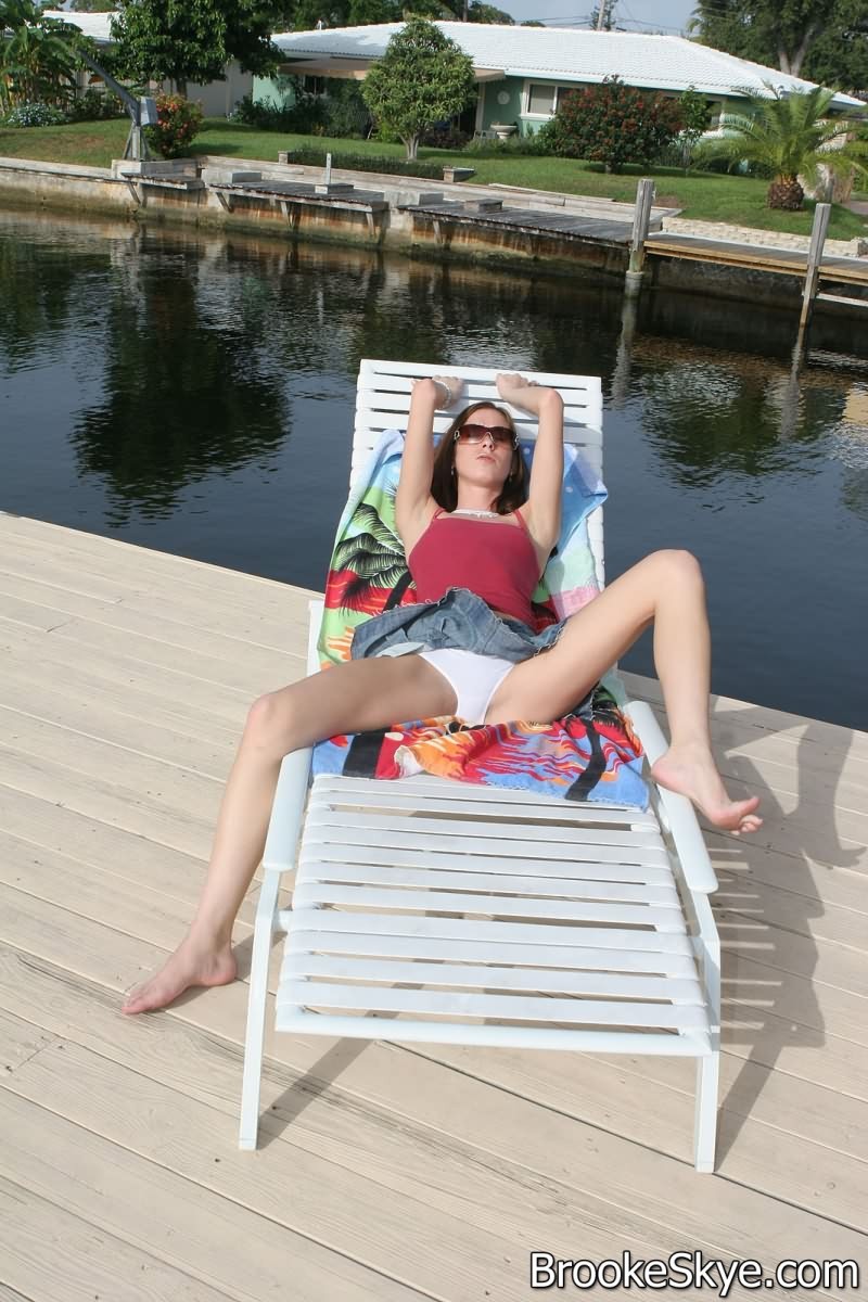 Brooke Skye :: Delicious teen Brooke undresses beside the pool #74854940