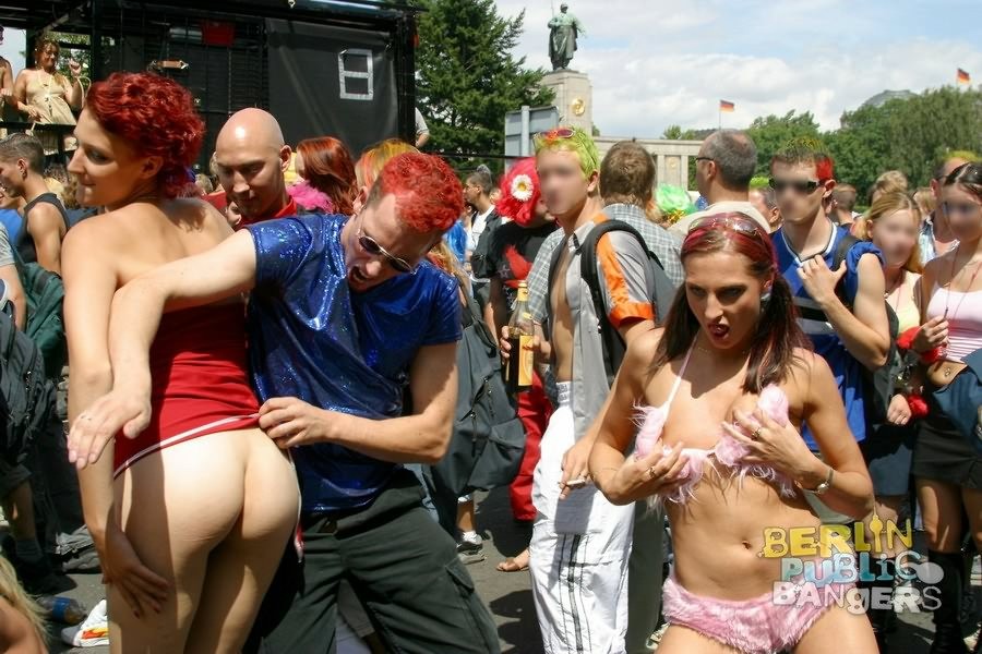 Filthy sluts getting nasty on public at german outdoor fuck parade #76768712