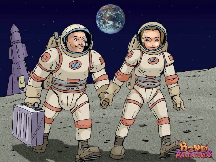 Explorador de la Luna golpea el mango de un martillo en el coño de su compañero
 #69646639