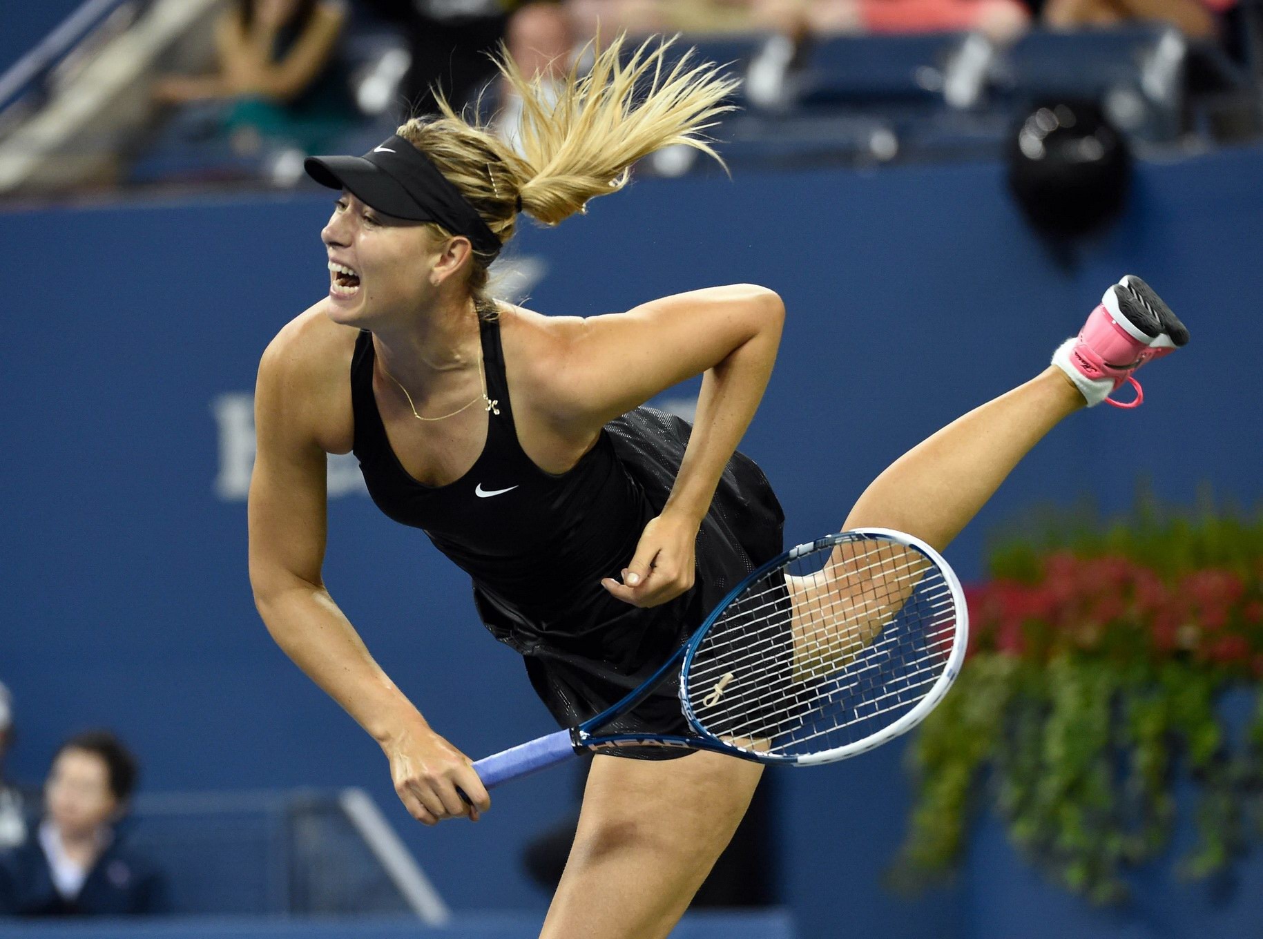 Maria Sharapova en jupe haute à l'US Open de New York.
 #75186991