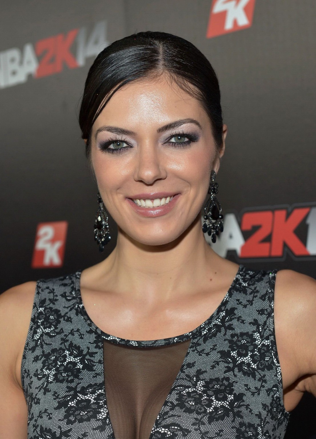 Adrianne Curry braless showing huge see-through cleavage at the NBA 2K14 premier #75217656