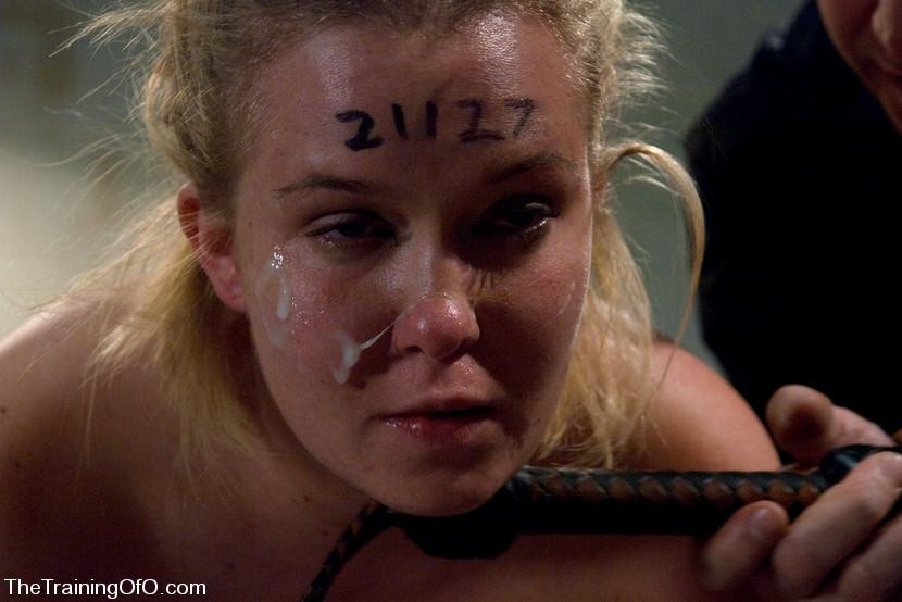 A blonde slave in training learns the trade the hard way #72106187