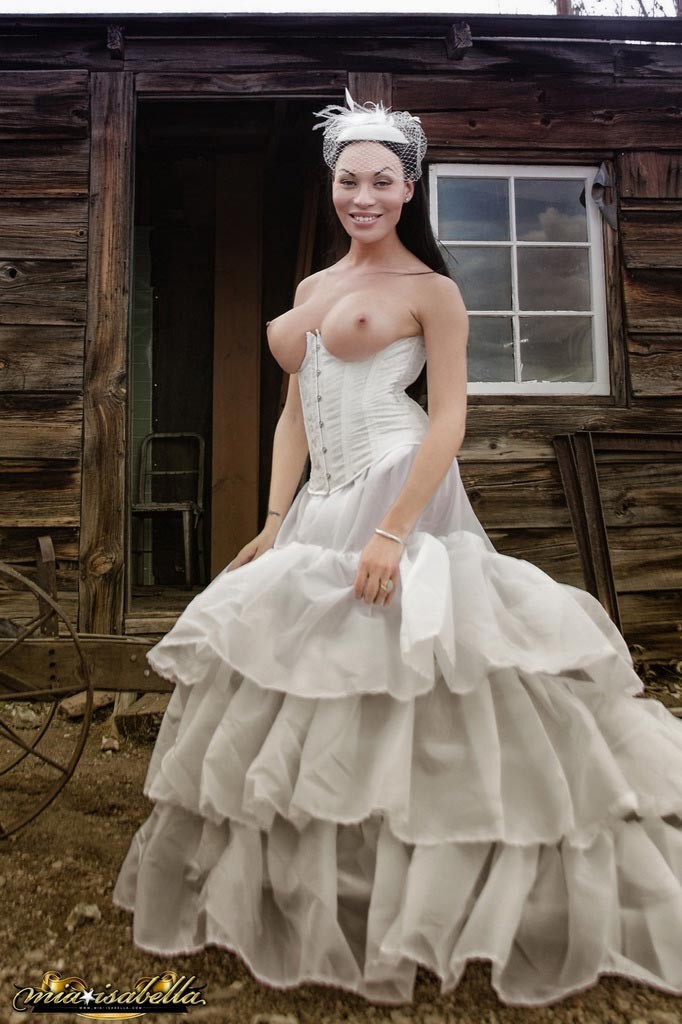TS Mia Isabella posing as a sexy bride #79212590