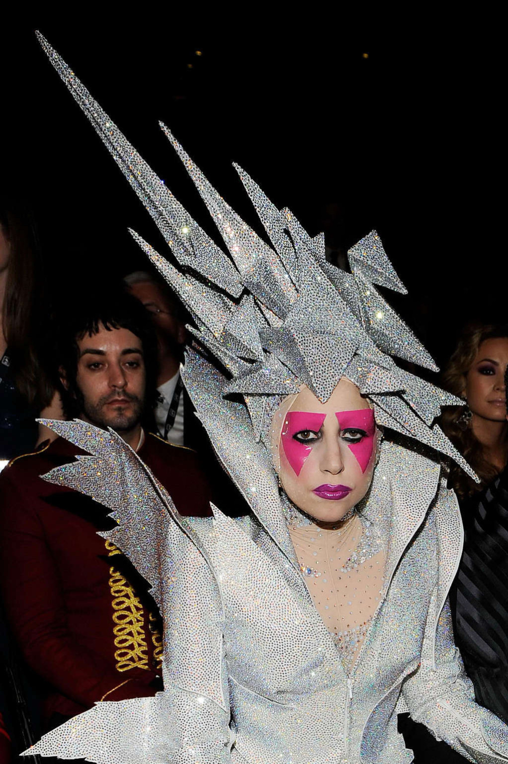 Lady Gaga in some strange outfit and posing topless #75354471