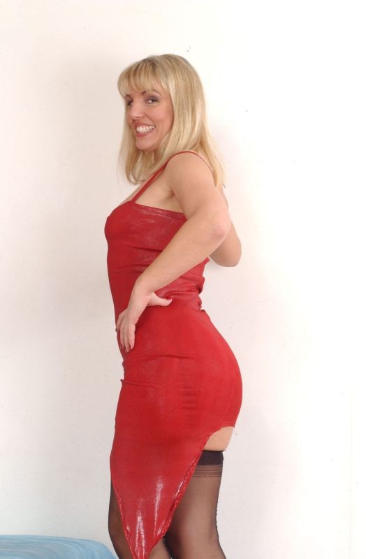 Beautiful Blonde Mom In Black Stockings Wanks With Dildo #70579536