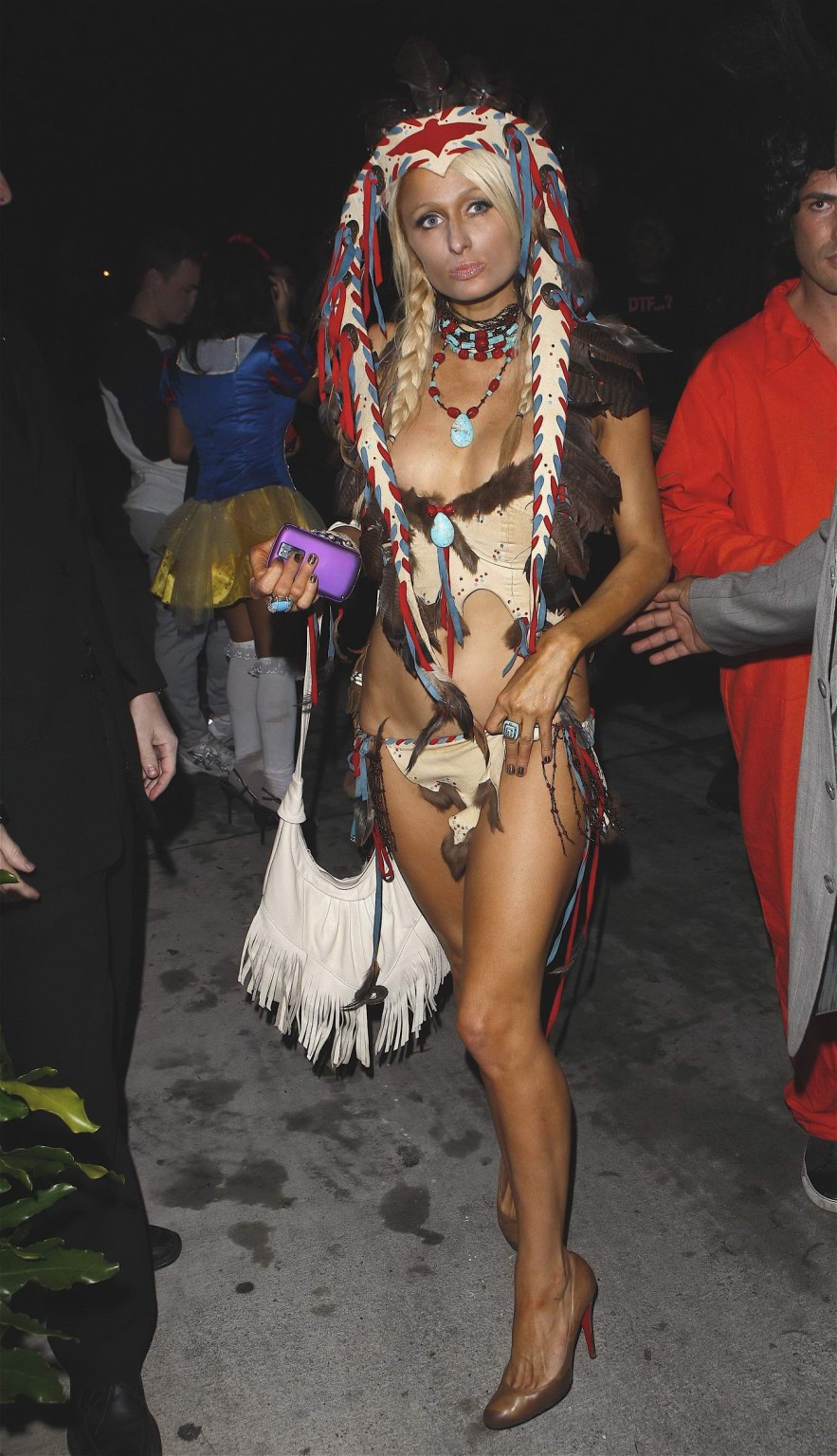 Paris Hilton nip slip at the PB Mansion Halloween Party #75328436