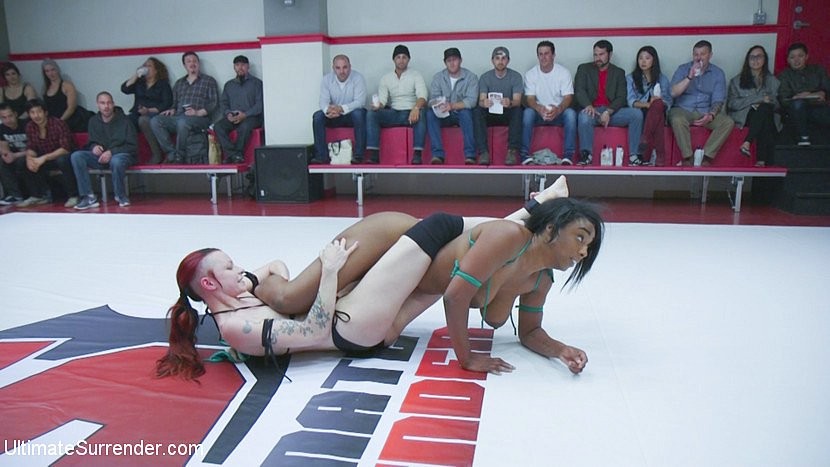 Kajira Bound destroyed in wrestling match with lesbian dominants #76484374