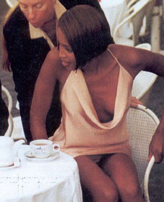 Naomi Campbell nude body and sexy upskirt and nude tits in publi #75419985