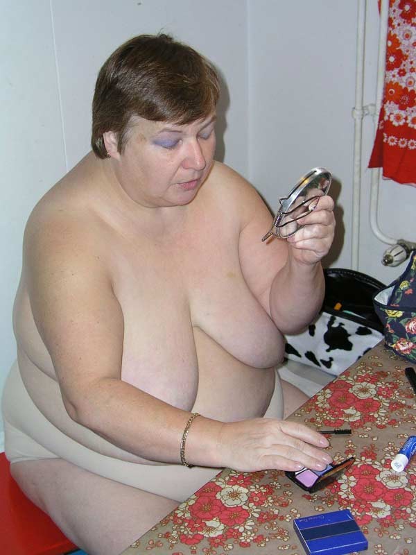 Big fat old granny showing her naked huge body #75568147