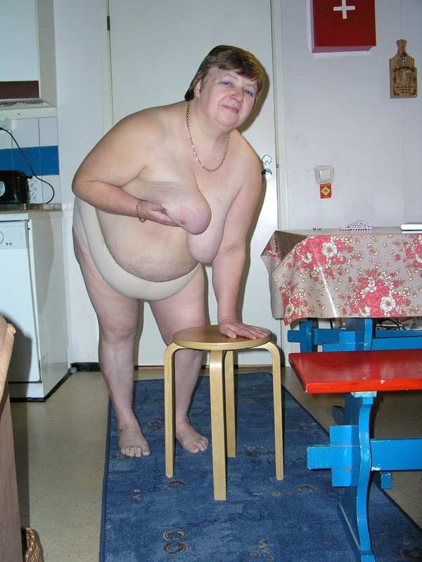 Big fat old granny showing her naked huge body #75568217