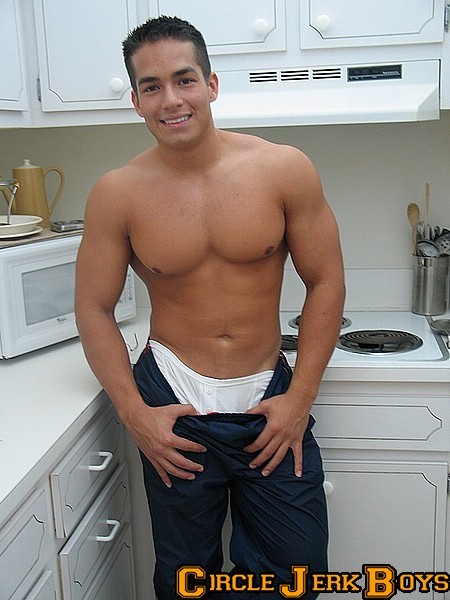 Hunk with a solid chest in his boxers #77001719