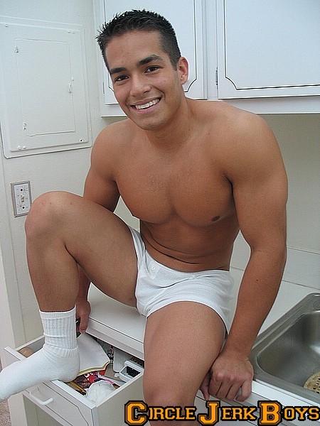 Hunk with a solid chest in his boxers #77001735