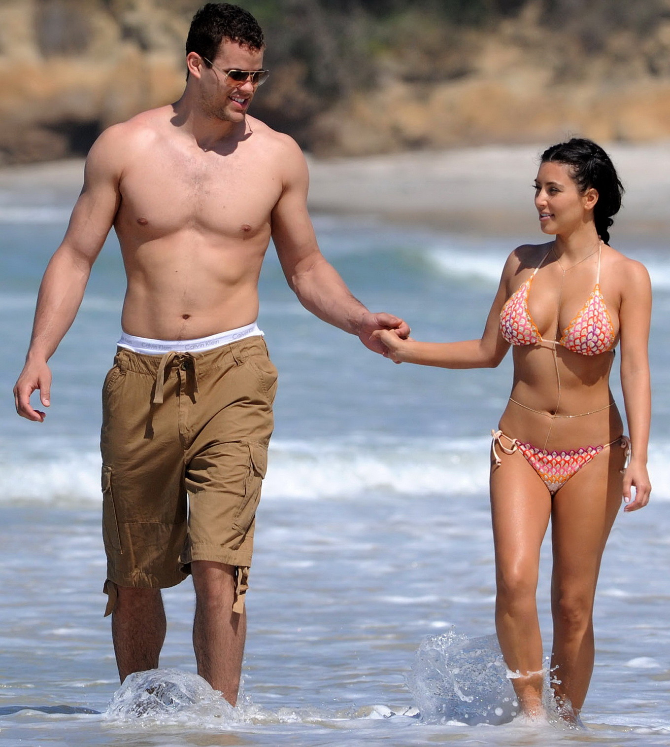 Kim Kardashian in bikini humping her big BF on the Beach in Puerto Mita #75305058