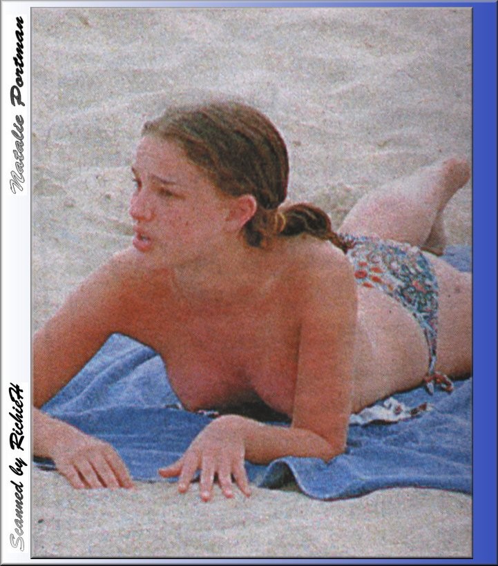 sweet faced actress Natalie Portman naked on the beach #75351309