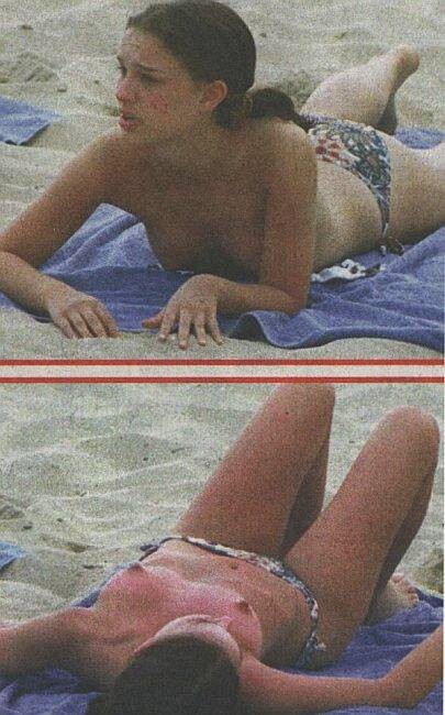 Natalie Portman, actrice au visage doux, nue sur la plage
 #75351333