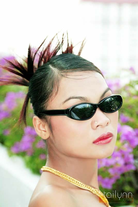 Glamour Thai model Tailynn shows off her spikey hair #69966135