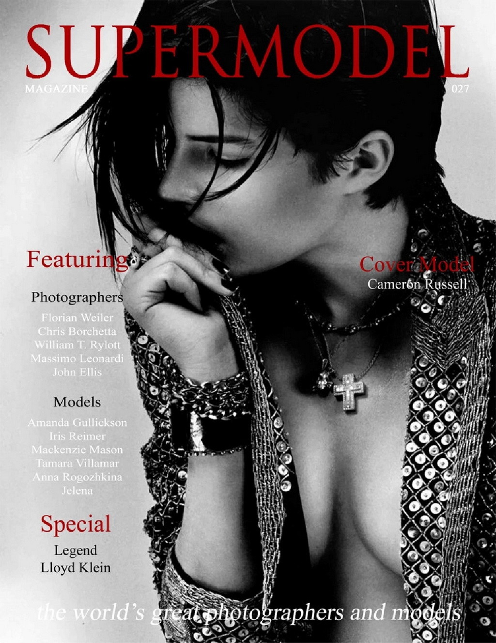 Cameron russell luciendo muy sexy en la sesión de fotos del número 27 de la revista supermodel usa
 #75170429