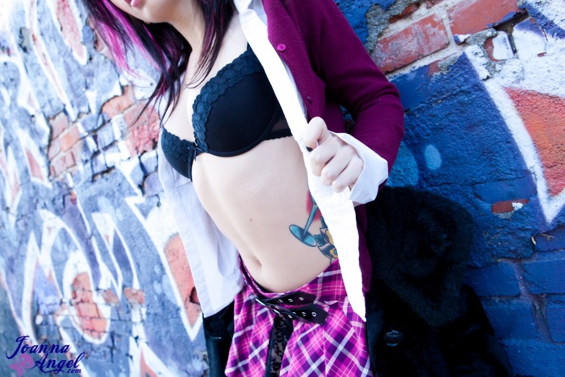 Punk Rock Emo Slut Plaid Mini Skirt Flashing Pink Pussy Lips #68900490